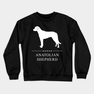 Anatolian Shepherd Dog White Silhouette Crewneck Sweatshirt